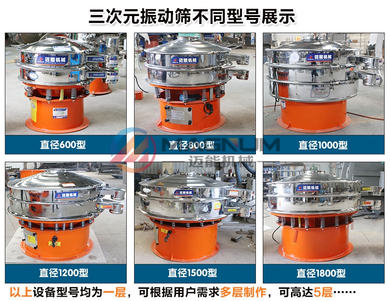 不锈钢振动筛不同型号展示