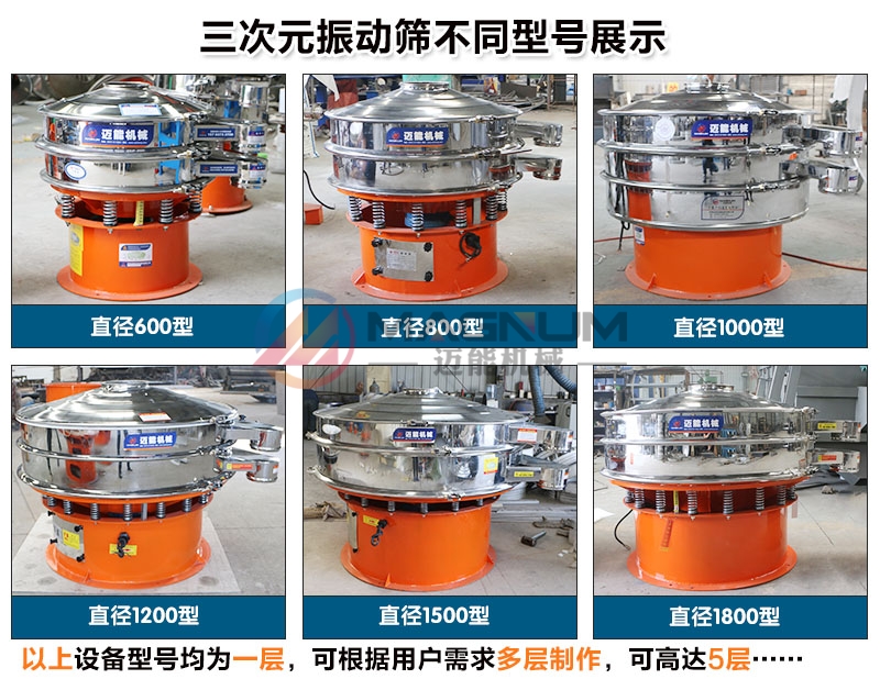 膨润土振动筛不同型号展示