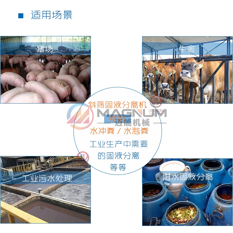斜筛式固液分离机适用场景