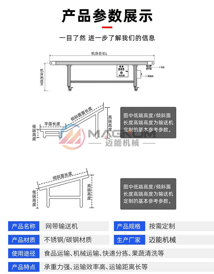 网链输送机图纸参数
