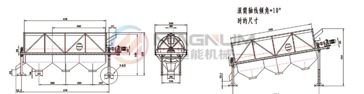 烘干砂滚筒筛结构图